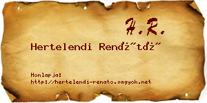 Hertelendi Renátó névjegykártya