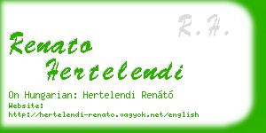 renato hertelendi business card