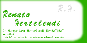 renato hertelendi business card